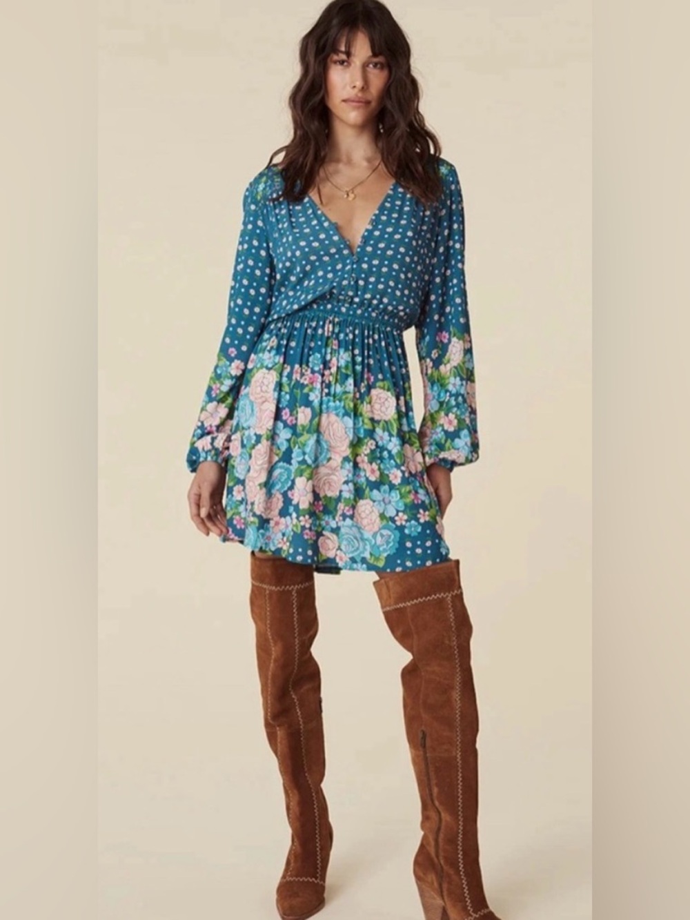 Spell Yellow Rose Boho Festival Mini Play Dress NWT